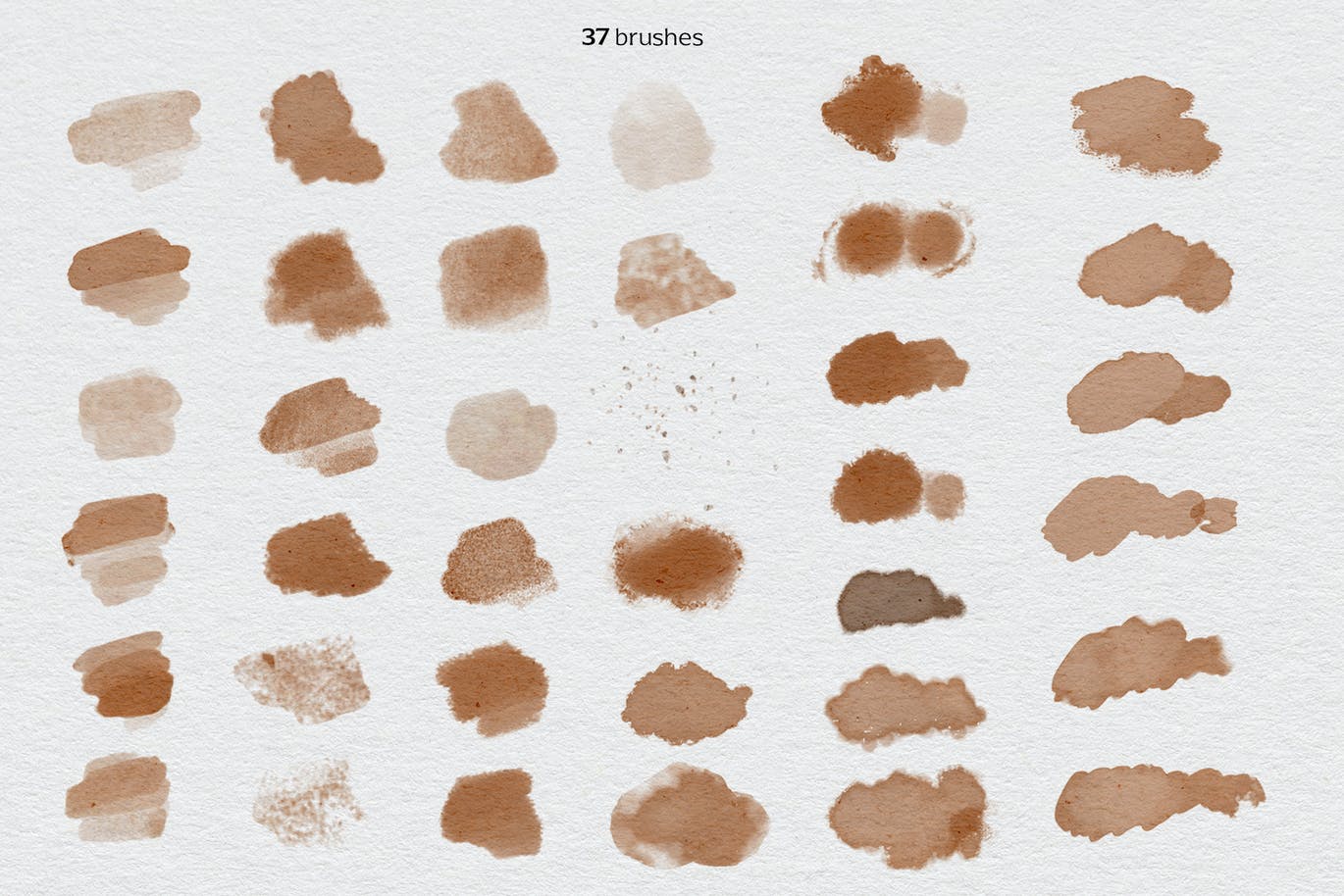 写实水彩PS笔刷素材 Realistic watercolor brushes – PS 笔刷资源 sucaiwan.com