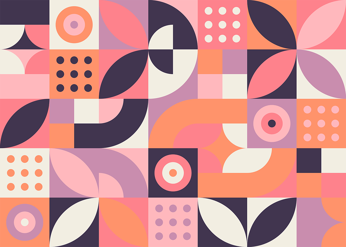 抽象几何包豪斯图案背景 Abstract Geometric Background 图片素材 sucaiwan.com