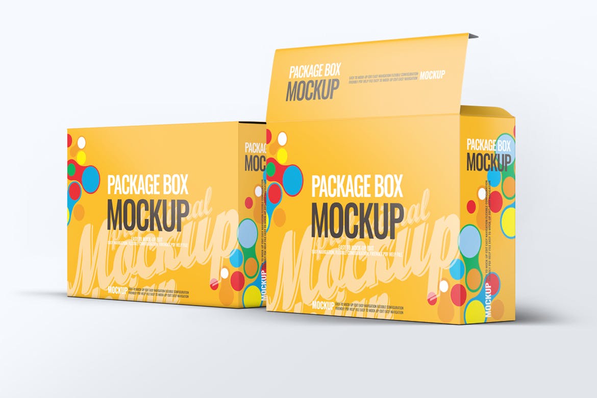 产品包装纸盒样机图psd模板 Package Boxes Mock-Up 样机素材 sucaiwan.com