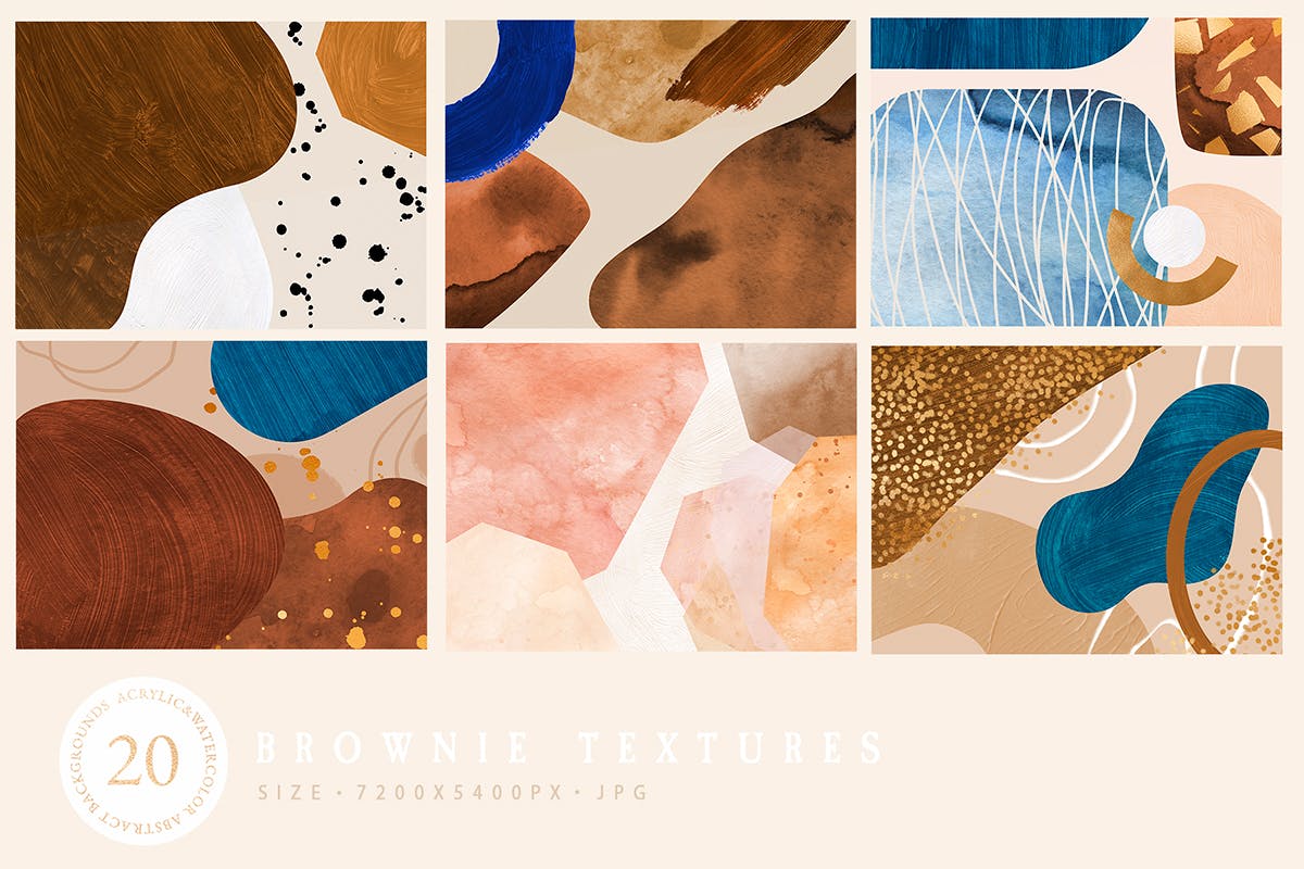 时尚请柬抽象纹理艺术包 Brownie Invitation Textures 图片素材 sucaiwan.com