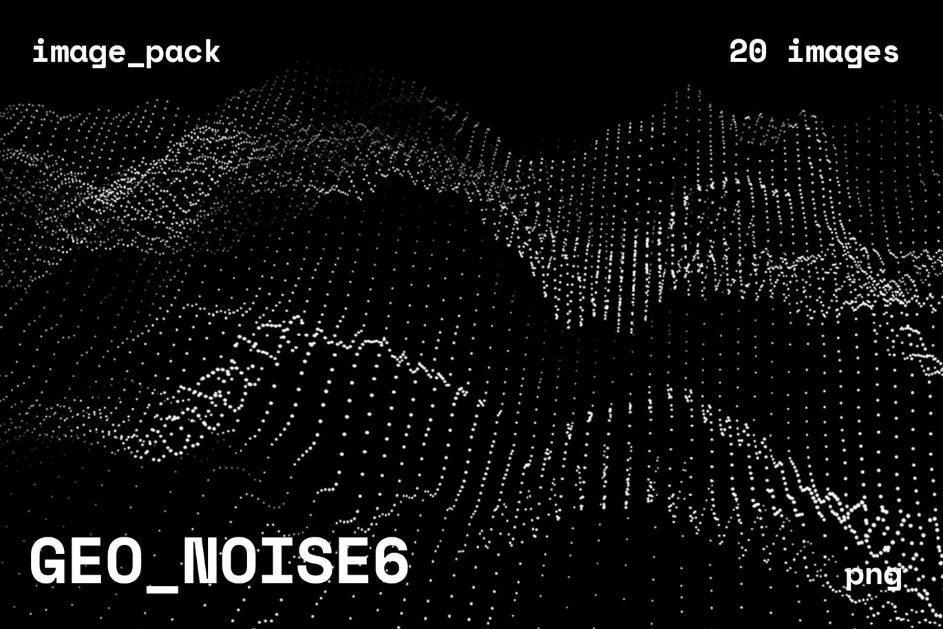 白色粒子抽象黑色背景 GEO_NOISE6 Image Pack 图片素材 sucaiwan.com