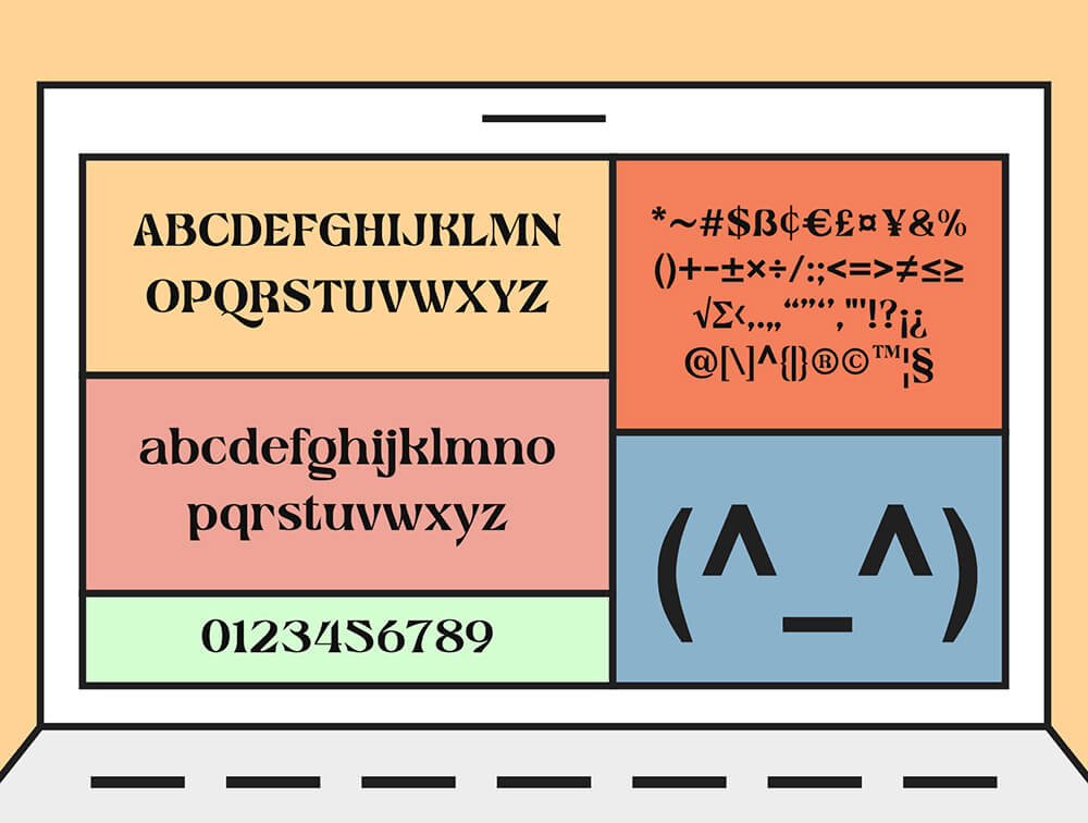 锐边衬线字体素材 设计素材 sucaiwan.com