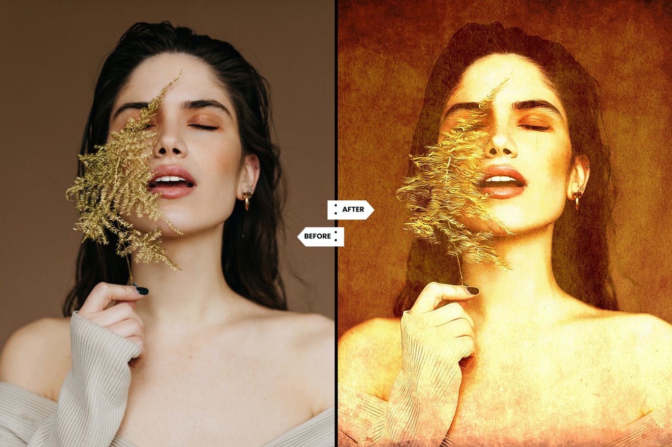 喷枪绘画照片效果PS动作 Airbrushed Photo Effect Action 插件预设 sucaiwan.com