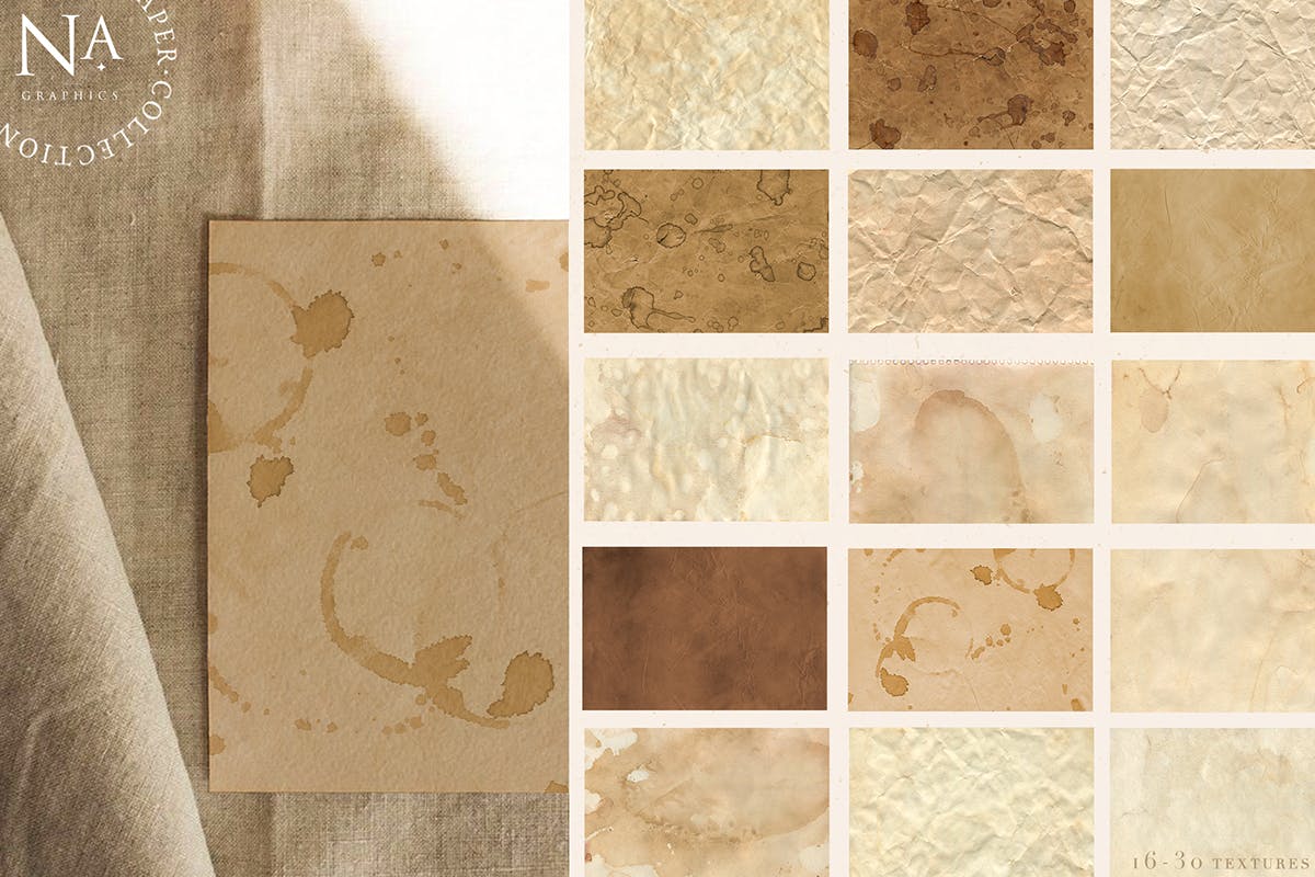 72个咖啡污渍纹理 72 Coffee Grunge Textures 图片素材 sucaiwan.com