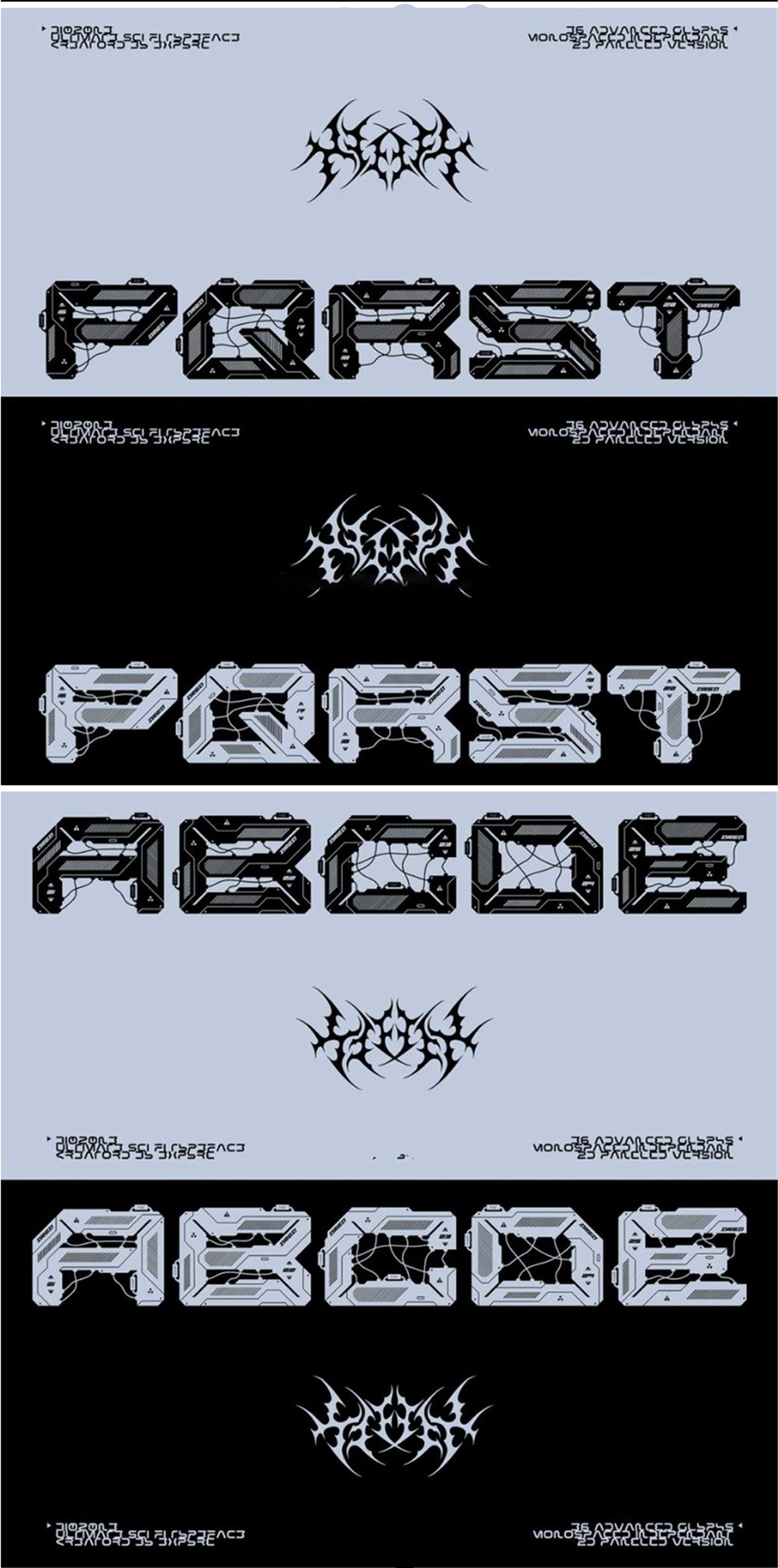 未来科幻赛博朋克机甲工业风标题LOGO设计字体包 BIOZON3 by 3xpyre . sucaiwan.com