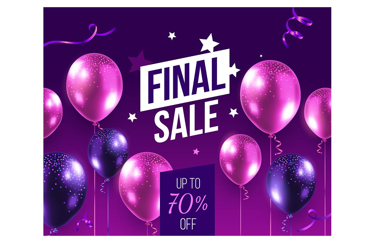 季节促销活动气球背景 Seasonal sale backgrounds 图片素材 sucaiwan.com