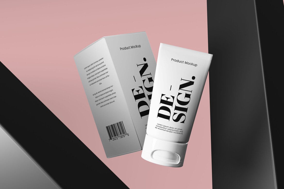 化妆品包装设计展示样机图psd模板 Packaging Cosmetic Mockup 样机素材 sucaiwan.com