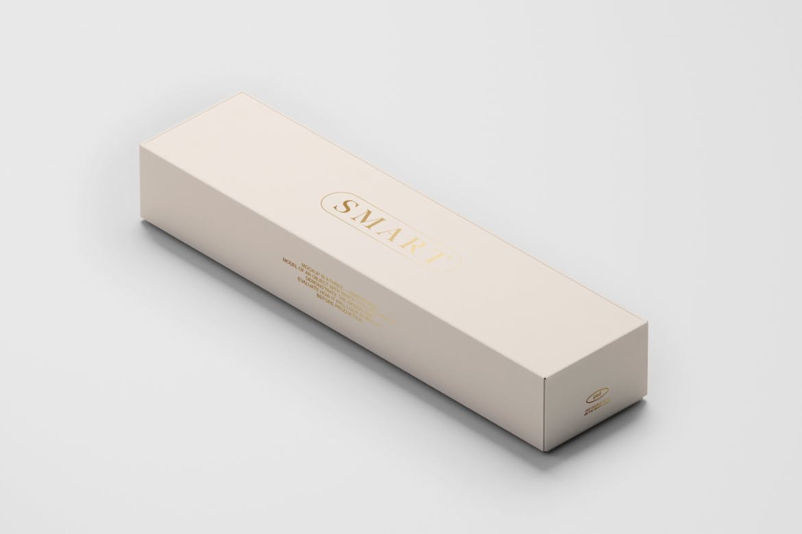 长矩形巧克力礼品盒子样机图psd模板 Chocolate Box Mockup 样机素材 sucaiwan.com