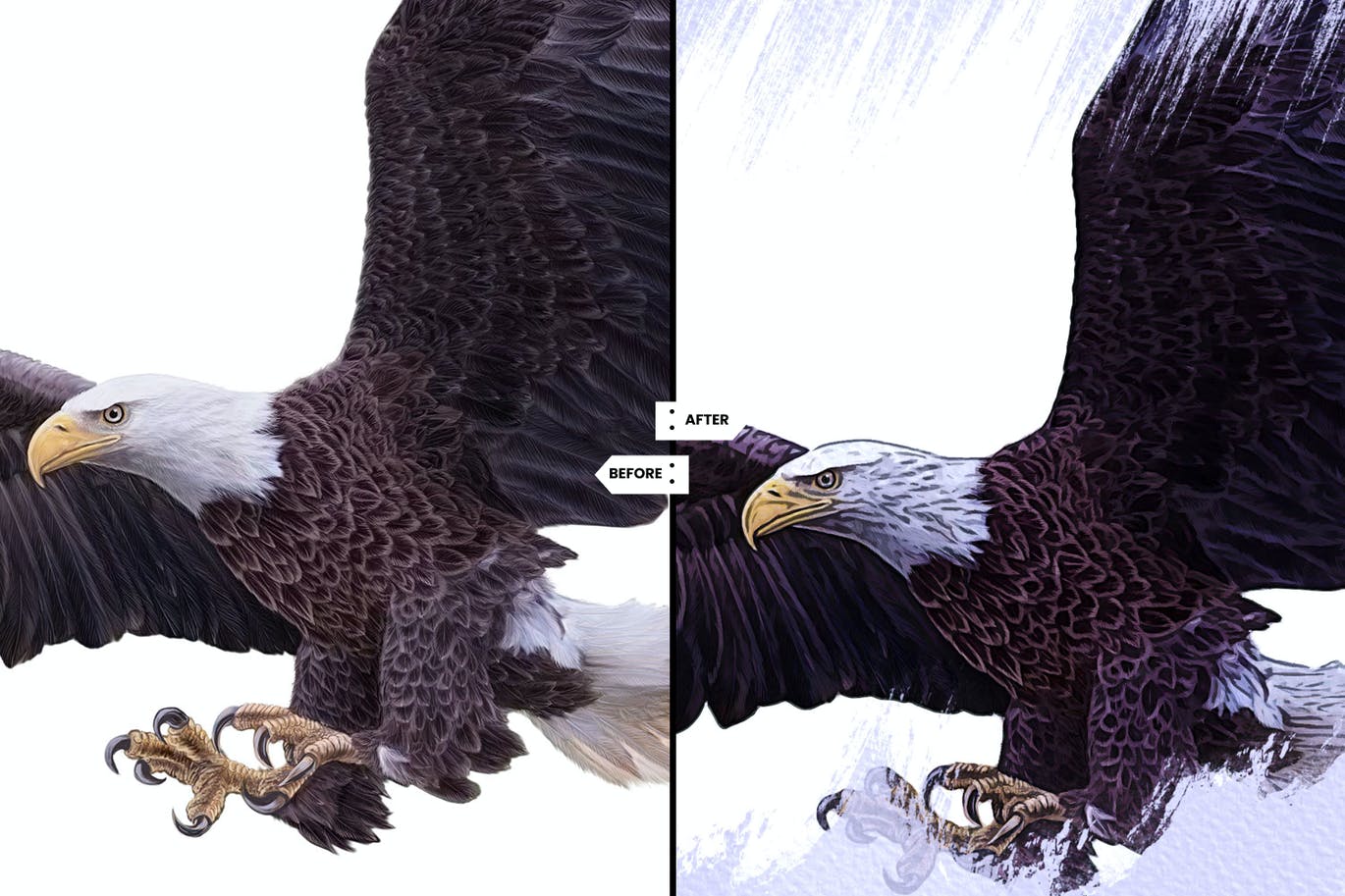 水彩笔绘画效果PS动作 Watercolor Brush Painting Effect Action 笔刷资源 sucaiwan.com