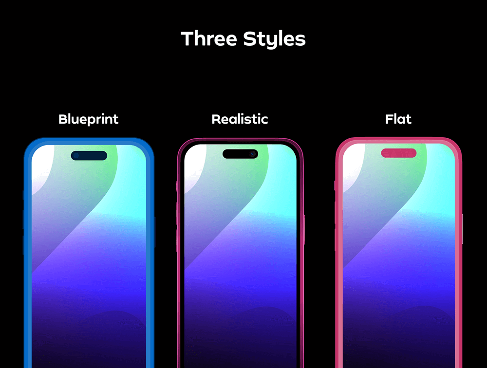 iPhone 14 Pro矢量手机样机 样机素材 sucaiwan.com