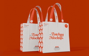 纺布购物袋设计样机图 Tote Bag Mockup