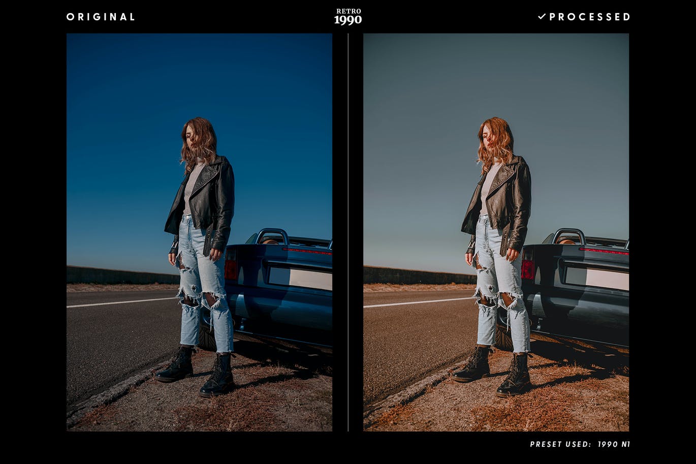 复古1990年代色调PS动作&LR预设 1990 Retro – Actions & Presets 插件预设 sucaiwan.com