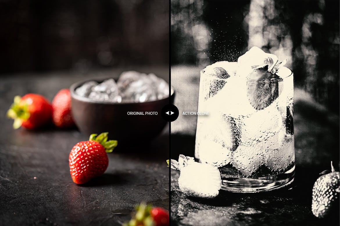 半色调皱褶纸效果照片处理PS动作 Halftone Crumpled Paper Photoshop Action 插件预设 sucaiwan.com