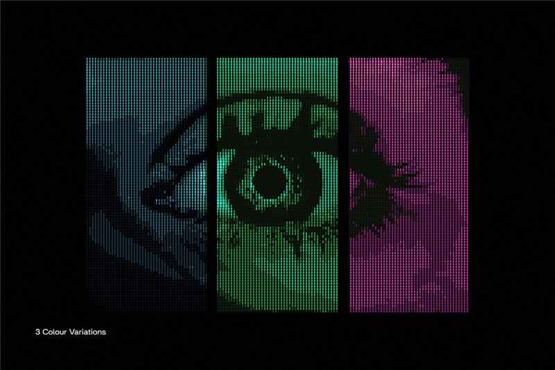 Divided 赛博朋克美学霓虹色网络机器数字失真效果PSD模板 Divided (co) - Cyber Machine 样机素材 sucaiwan.com