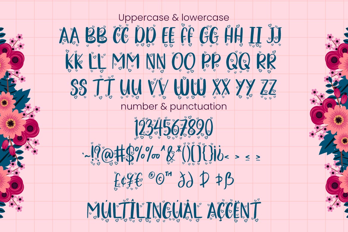 可爱手写英文大写装饰字体 Delight Crush – Display Font 设计素材 sucaiwan.com