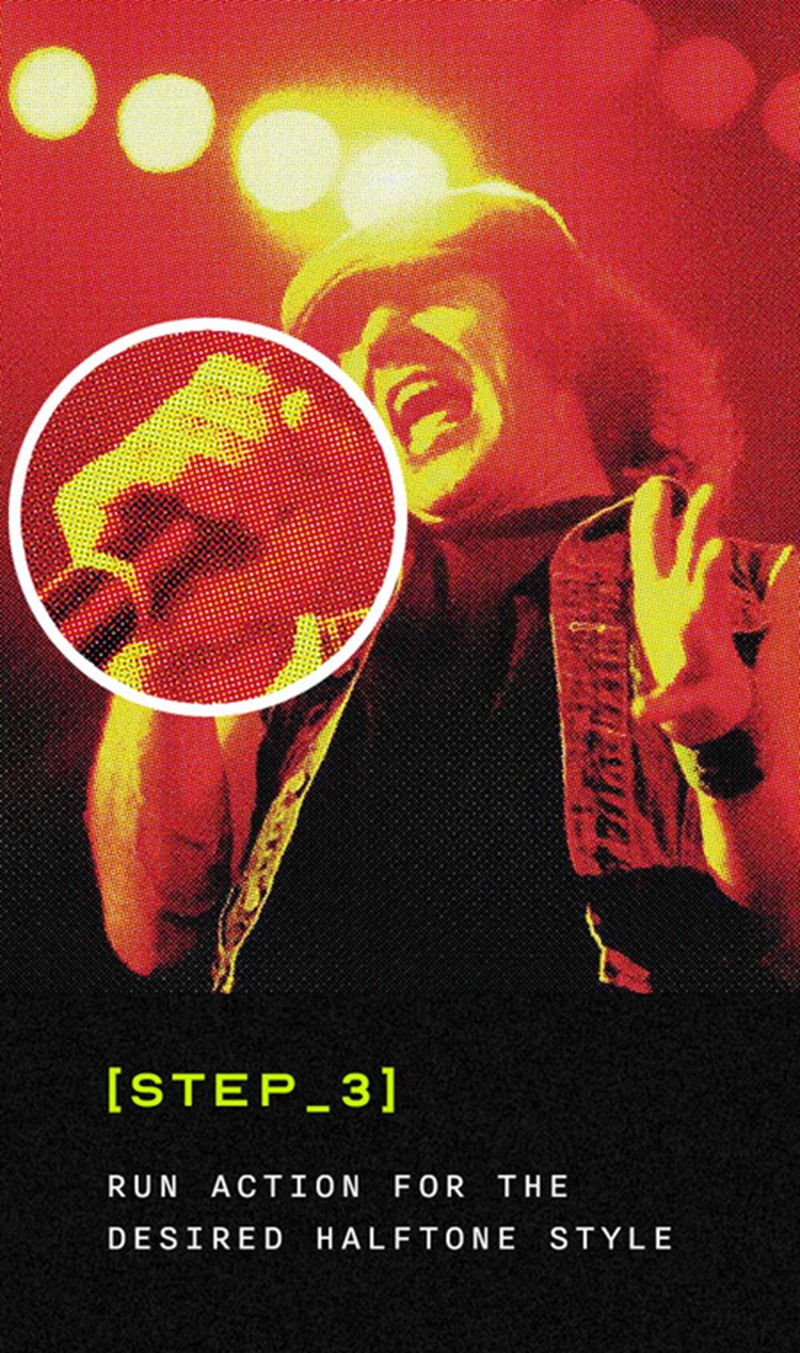 潮流复古半调照片处理特效PS动作套件 Revert Halftone Kit . sucaiwan.com