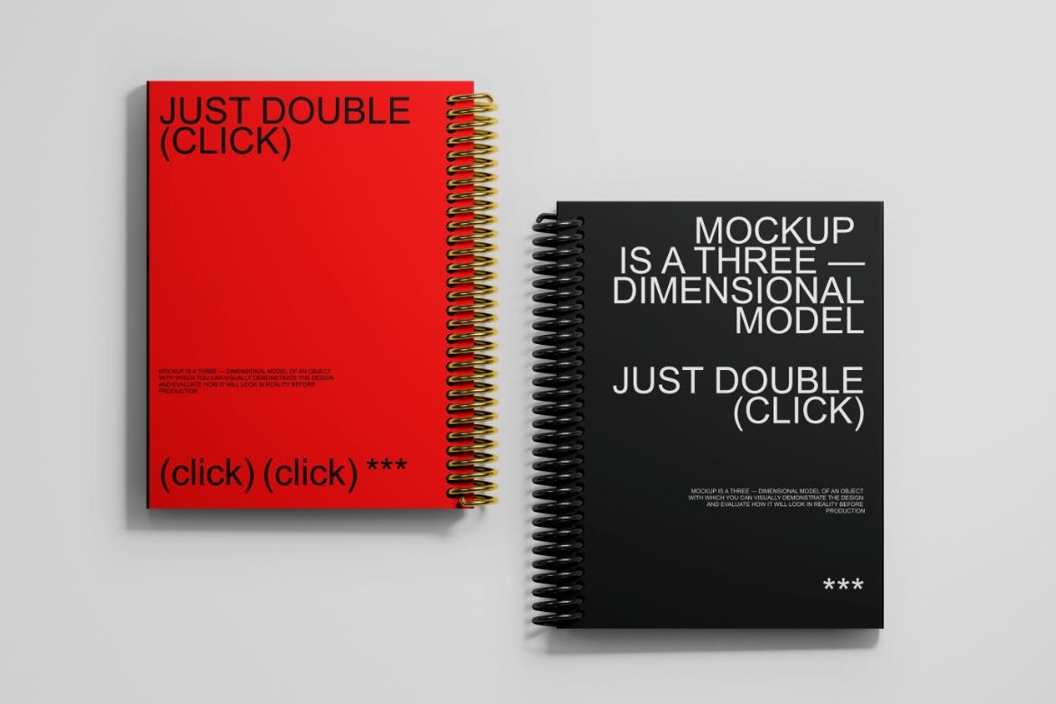 螺旋活页记事本设计样机模板 Notepad Mockup 样机素材 sucaiwan.com