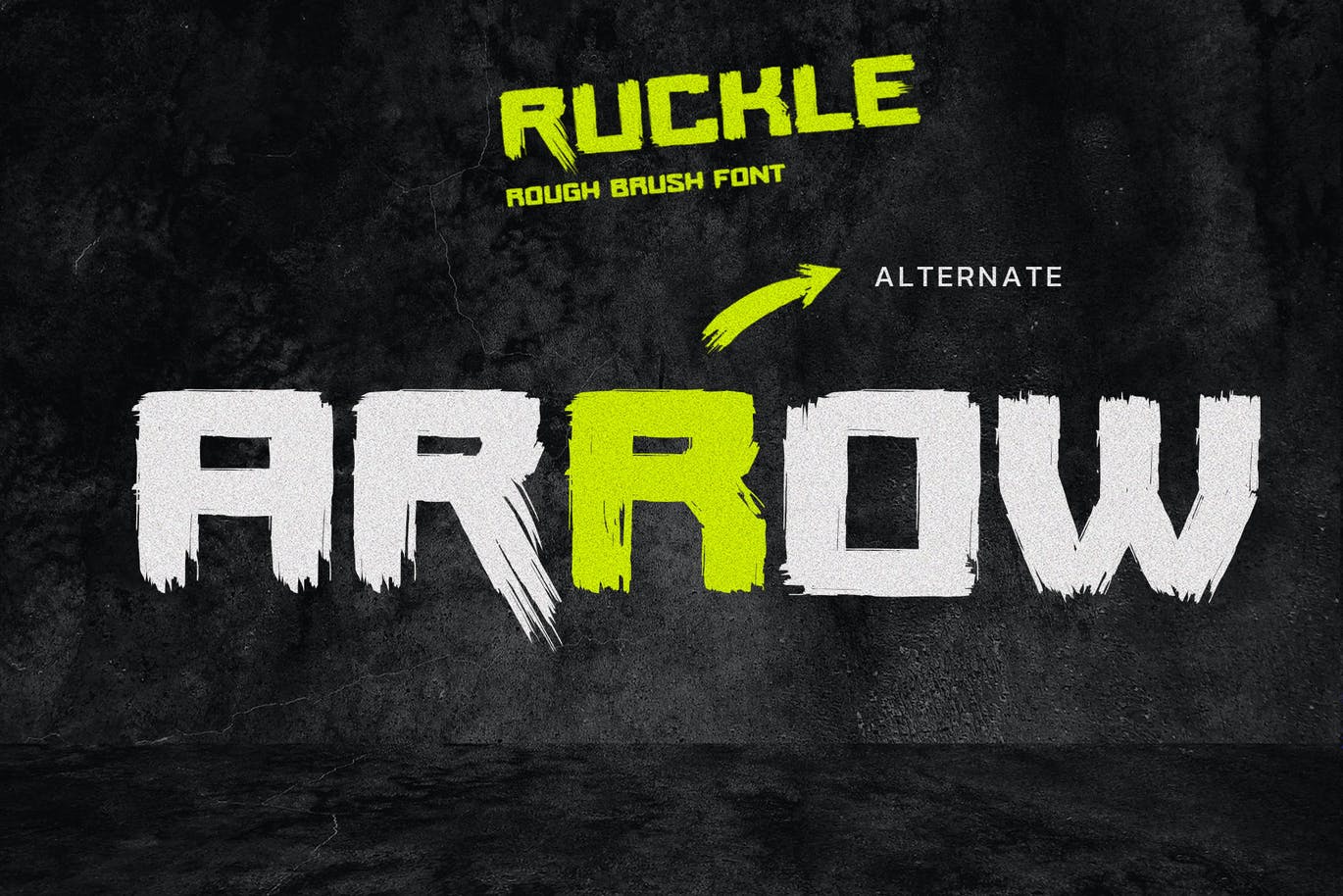 质感自然的粗体笔刷字体素材 RUCKLE – Rough Brush Font 设计素材 sucaiwan.com