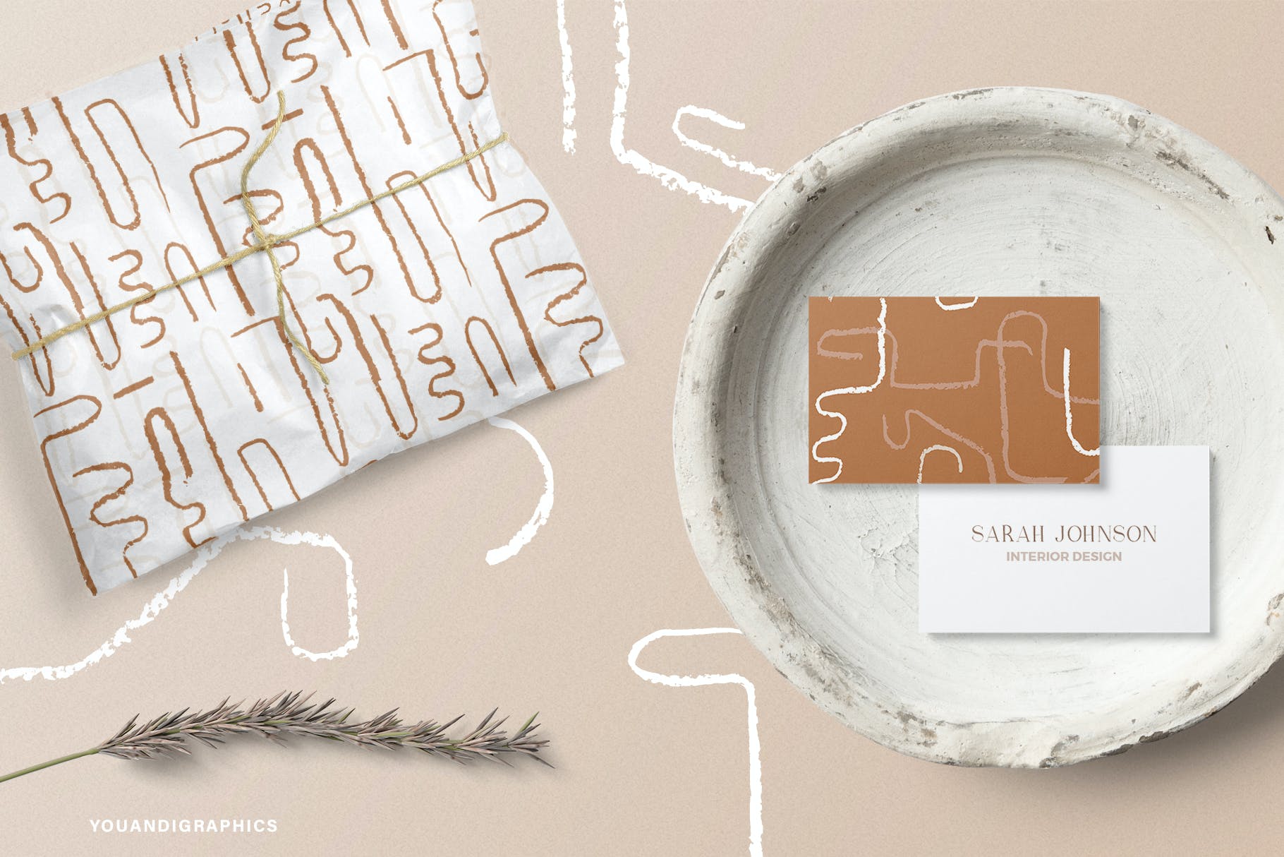 抽象波西米亚风图案素材 Abstract Boho Patterns 图片素材 sucaiwan.com