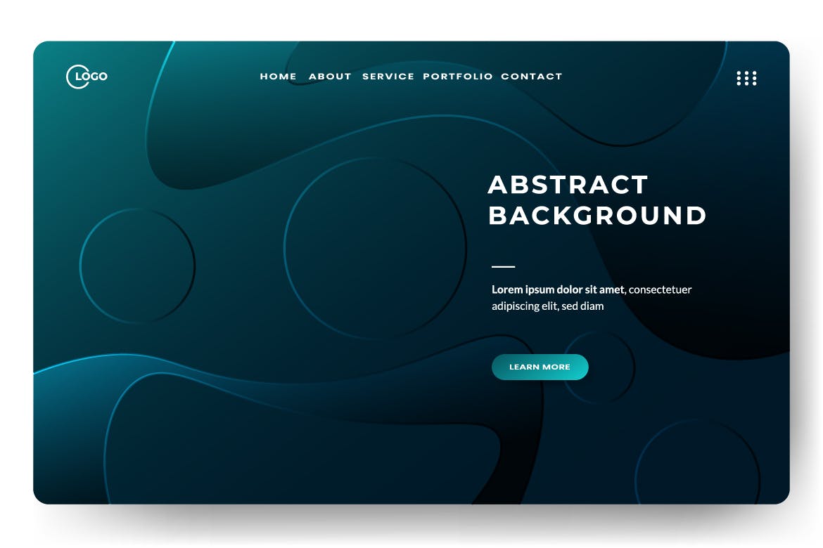 抽象渐变流体着陆页深色背景 Abstract background Liquid dark color minimal desi 图片素材 sucaiwan.com