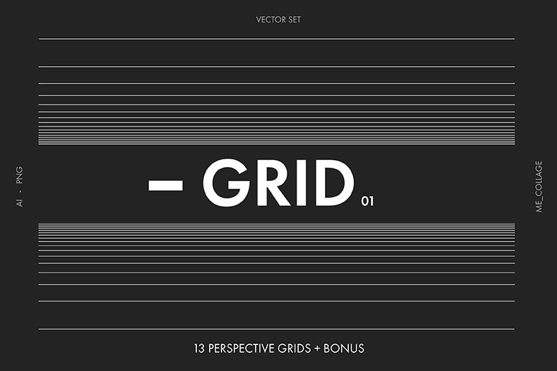 30个透视网格矢量素材，AI源文件 图片素材 sucaiwan.com
