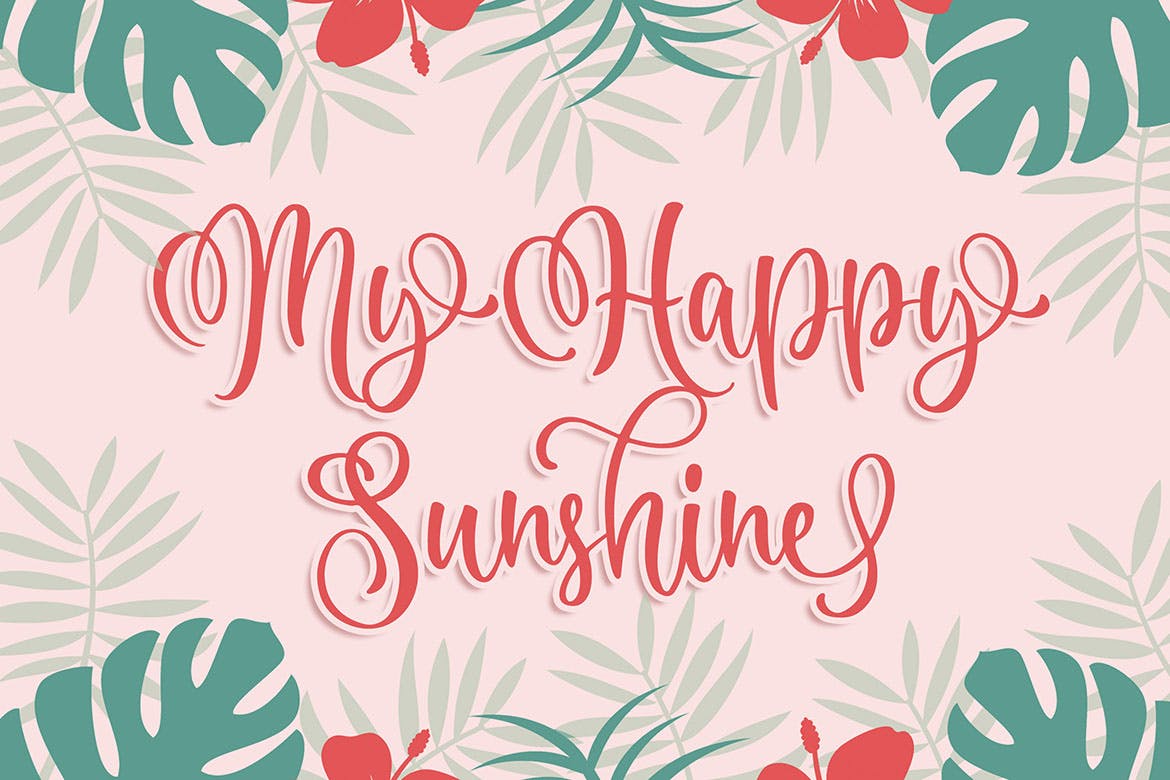 有趣现代书法风格英文字体合集 Happy People Beauty Script Font 设计素材 sucaiwan.com