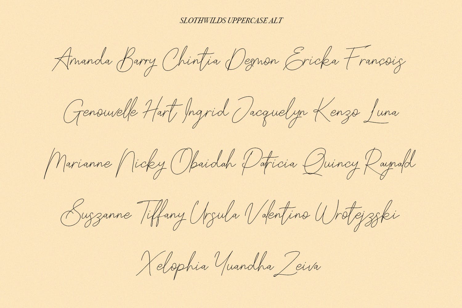 英文手写签名字体合集 Slothwilds Handwritten Typeface 设计素材 sucaiwan.com