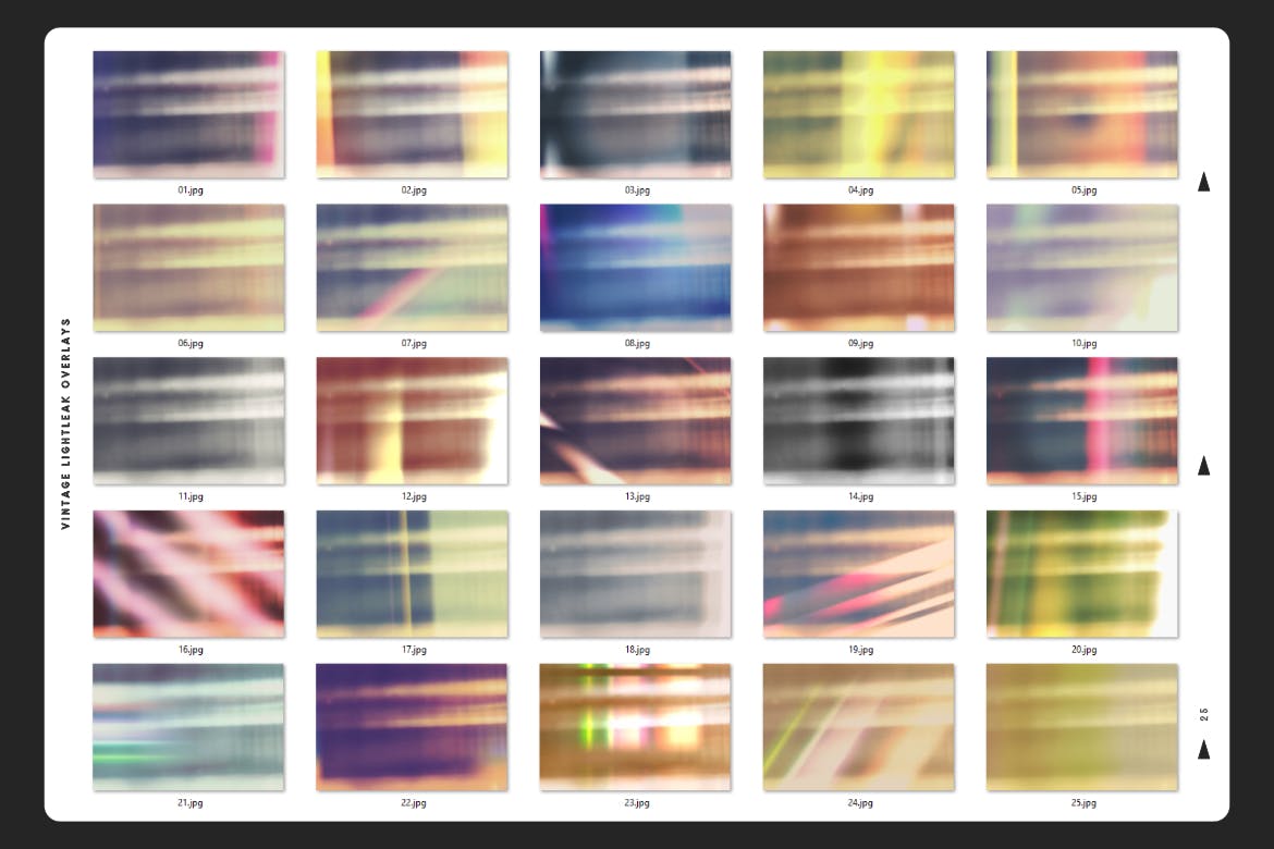 复古漏光照片叠层素材 Vintage Light Leak Overlays 图片素材 sucaiwan.com