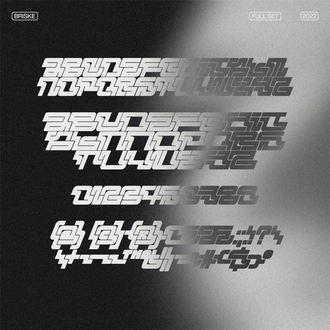 未来赛博朋克科技科幻机能机甲海报平面设计标题Logo排版装饰字体 Briske by Studio Innate 设计素材 sucaiwan.com