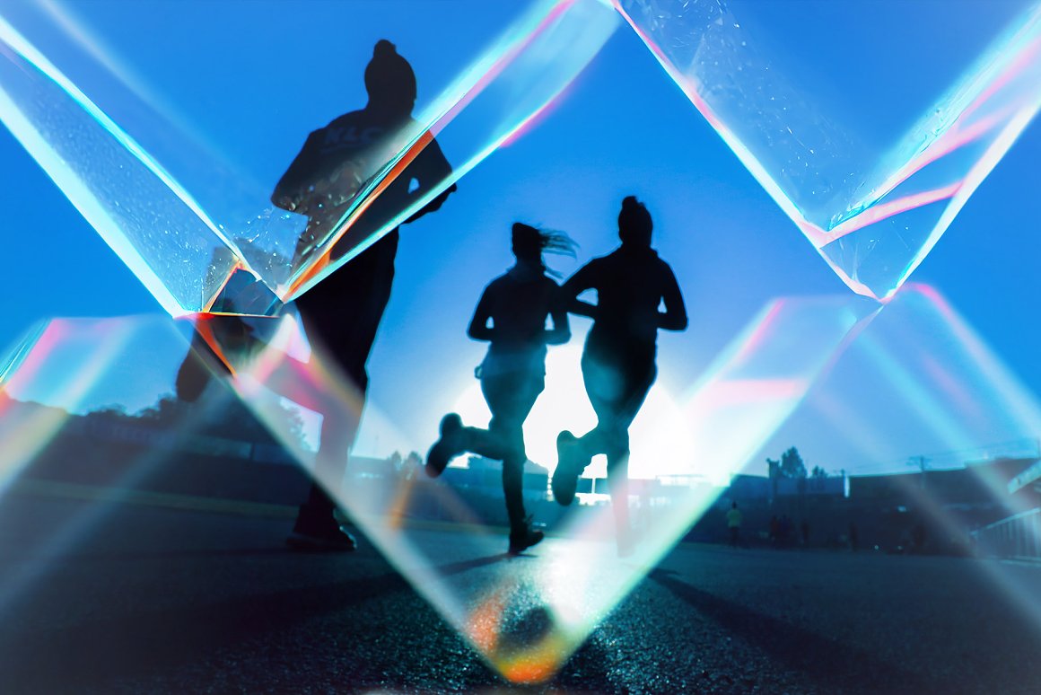 80款逼真漏光水晶玻璃光棱镜反射照片叠加效果背景图片设计素材 . sucaiwan.com