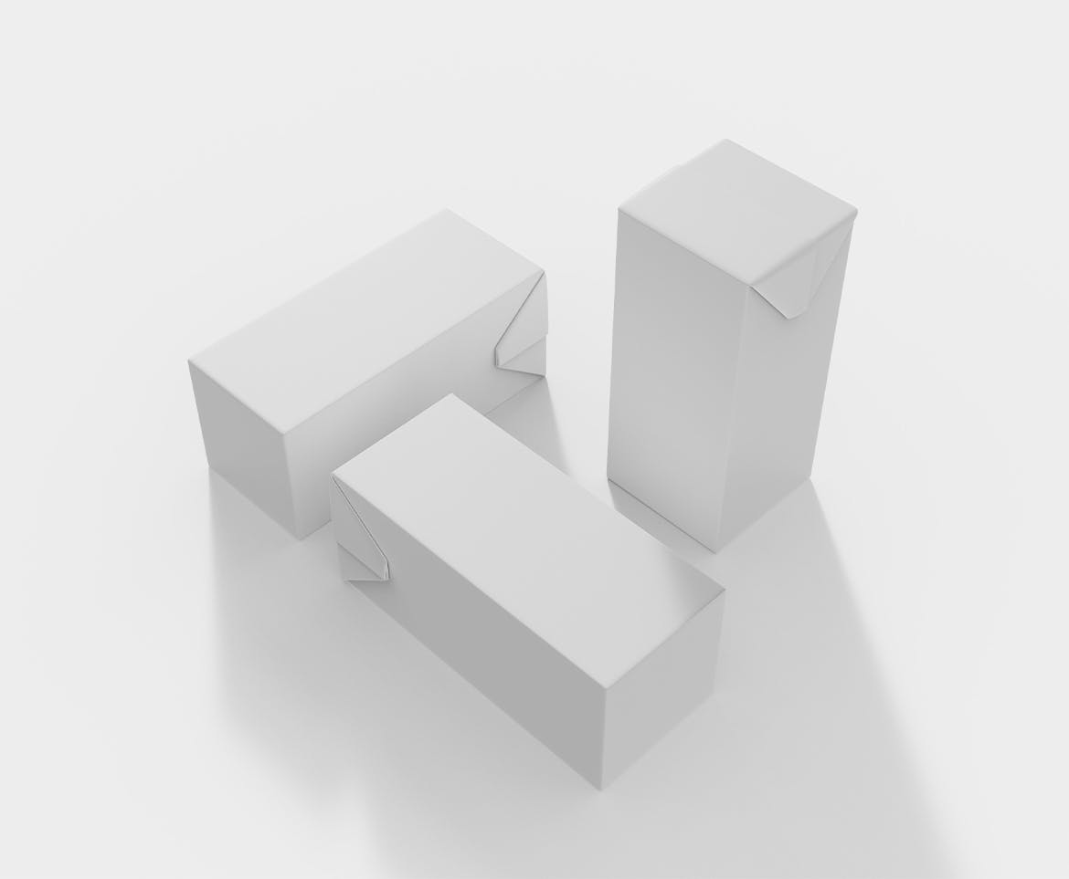牛奶盒包装设计样机图psd模板 Milk Carton Boxes Mockup 样机素材 sucaiwan.com