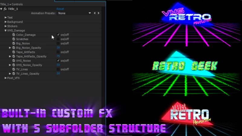AE模板:80年代复古迪斯科霓虹灯风格文字标题包装LOGO展示 插件预设 第4张-素材湾丨精选海外优质设计素材资源 AE模板:80年代复古迪斯科霓虹灯风格文字标题包装LOGO展示 插件预设 sucaiwan.com