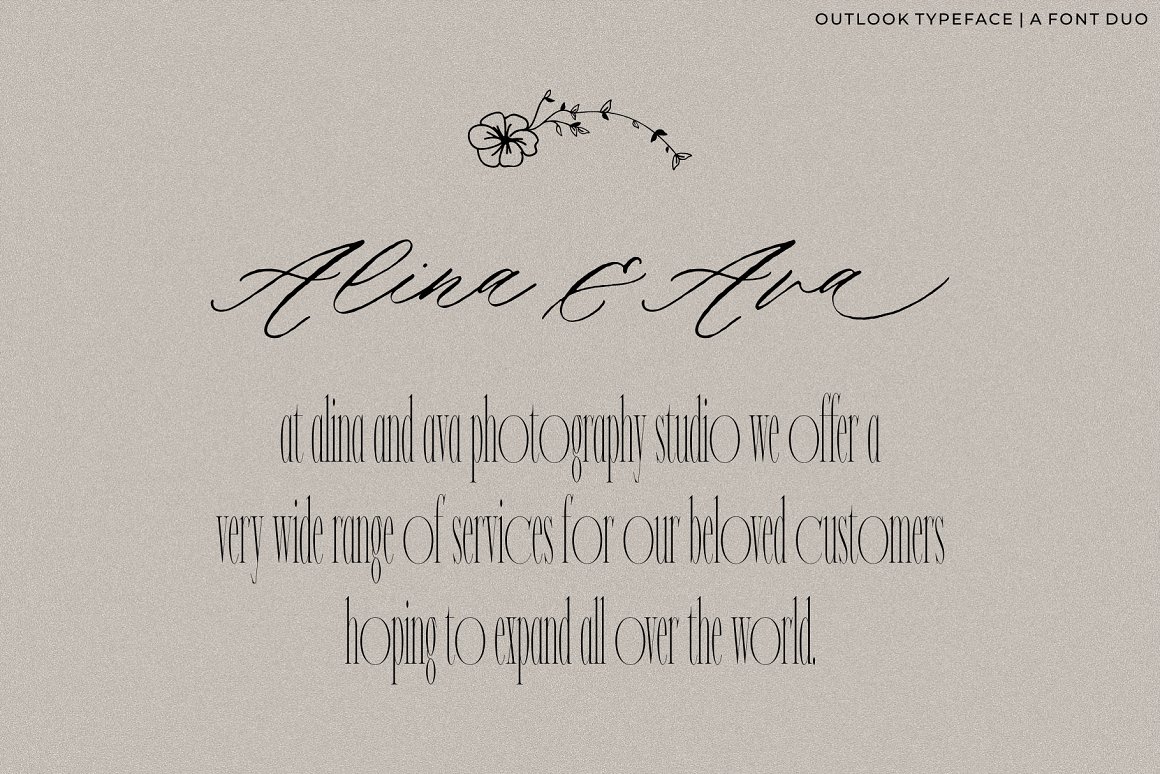 90年代复古优雅女性化纤细杂志海报标题排版设计PSAI英文字体包 Outlook Font Duo 设计素材 第12张-素材湾丨精选海外优质设计素材资源 90年代复古优雅女性化纤细杂志海报标题排版设计PSAI英文字体包 Outlook Font Duo 设计素材 sucaiwan.com