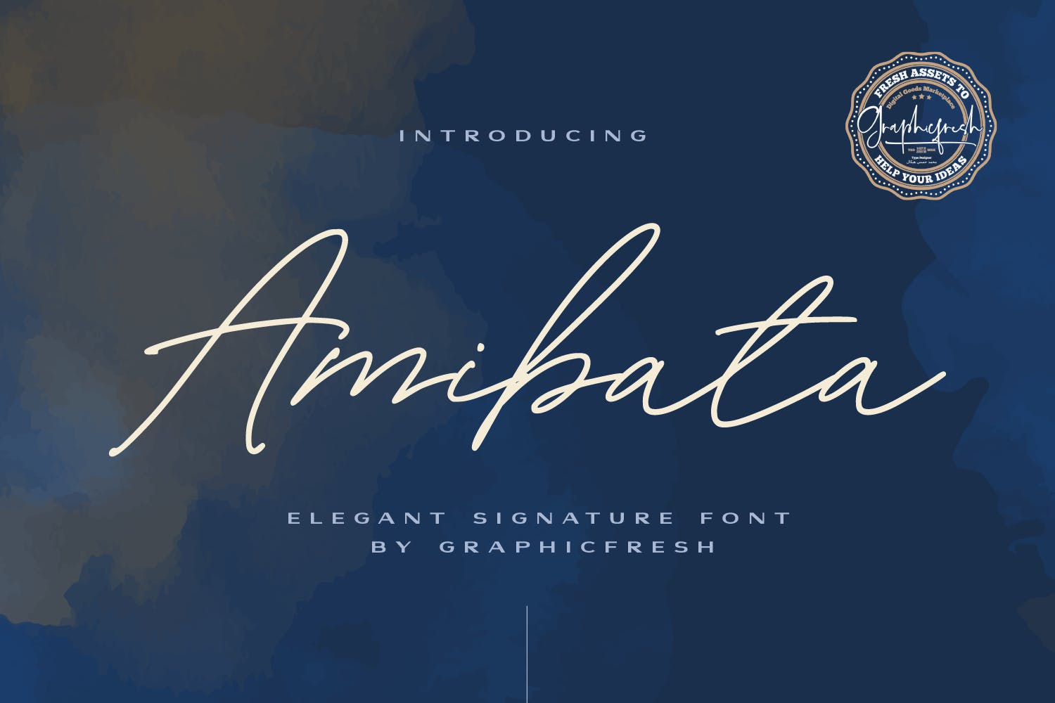 现代风格优雅英文签名字体 Amibata – Elegant Signature Font 设计素材 sucaiwan.com