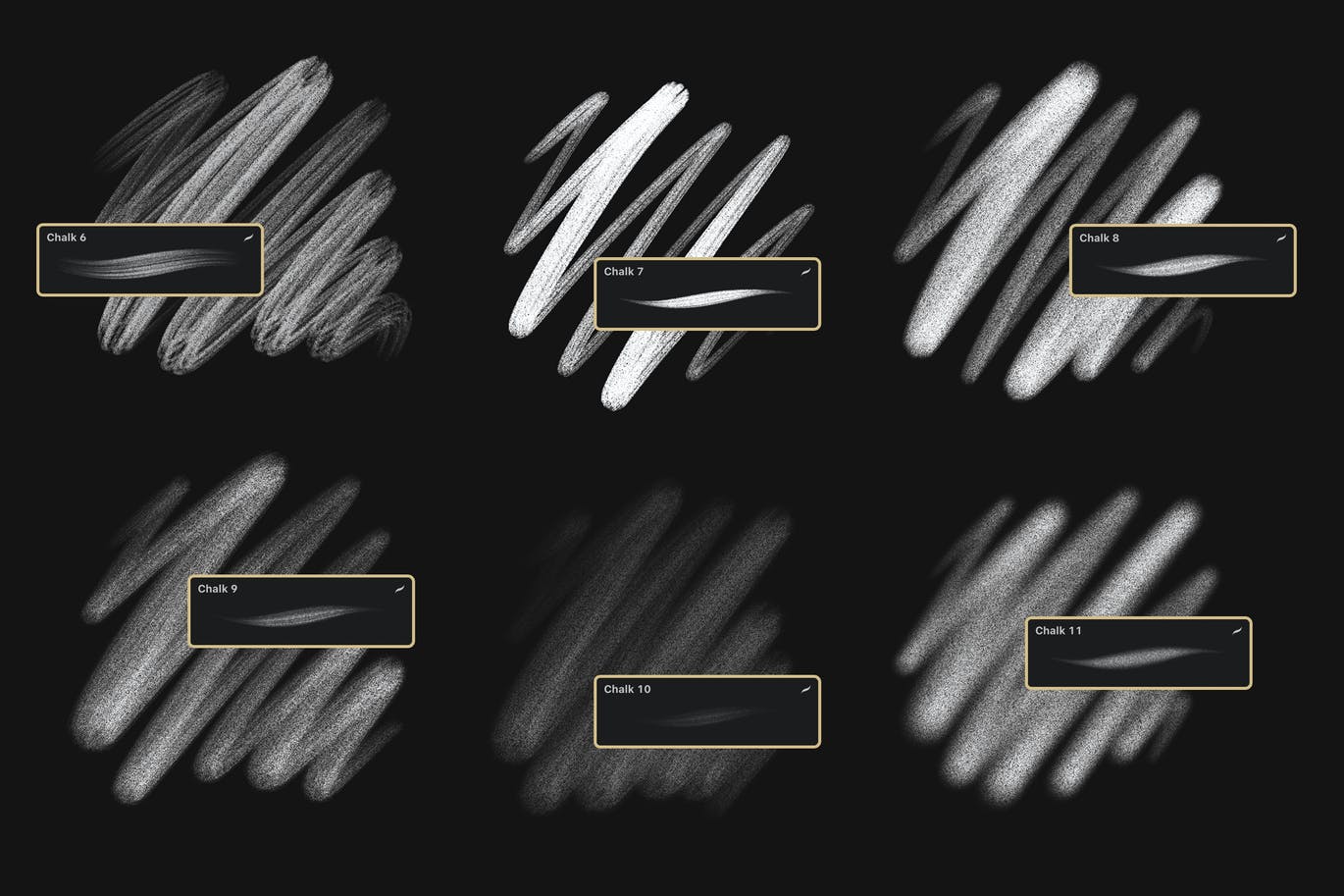 粉笔效果Procreate笔刷素材 Chalk Procreate Brushes 笔刷资源 sucaiwan.com