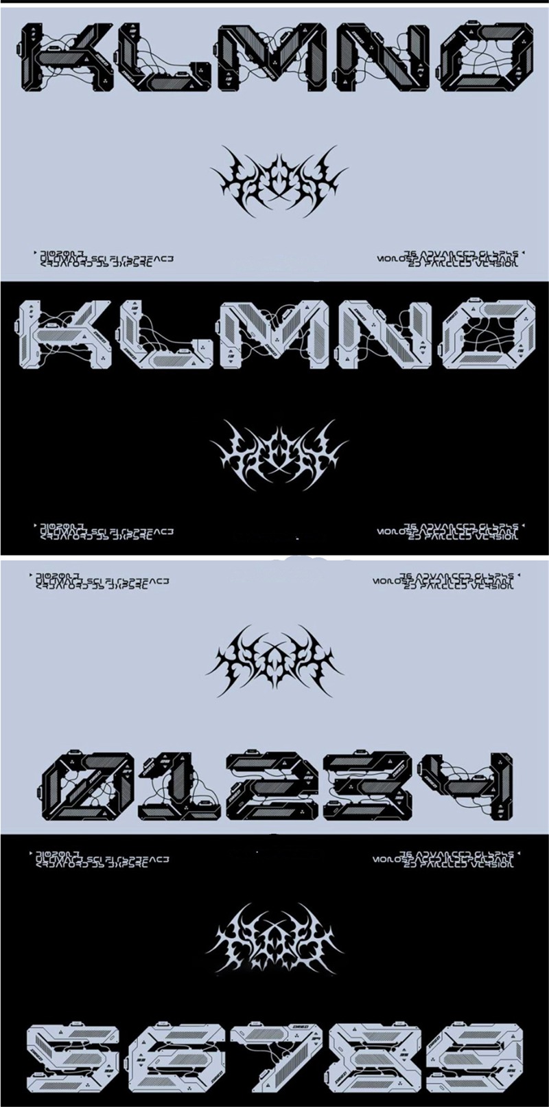 未来科幻赛博朋克机甲工业风标题LOGO设计字体包 BIOZON3 by 3xpyre . sucaiwan.com