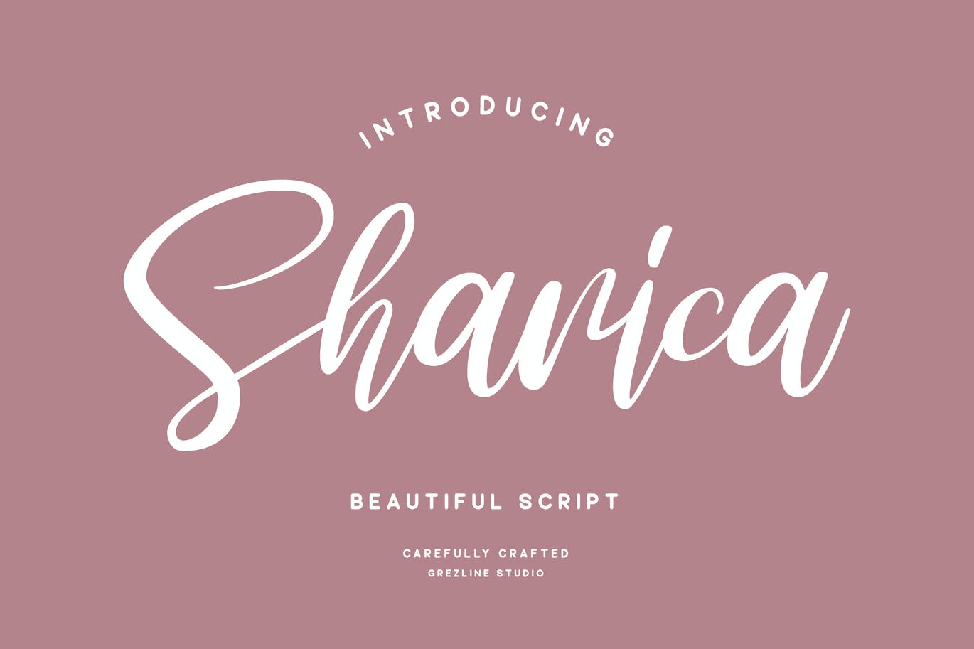 独特风格手绘脚本字体 Sharica Font 设计素材 sucaiwan.com