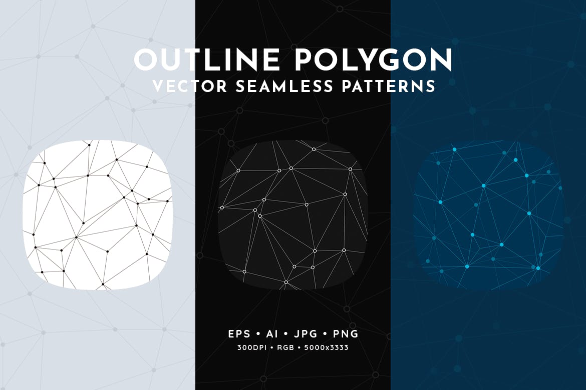 粒子连接无缝多边形图案 Polygon with Connected Particles Seamless Patterns 图片素材 第5张-素材湾丨精选海外优质设计素材资源 粒子连接无缝多边形图案 Polygon with Connected Particles Seamless Patterns 图片素材 sucaiwan.com