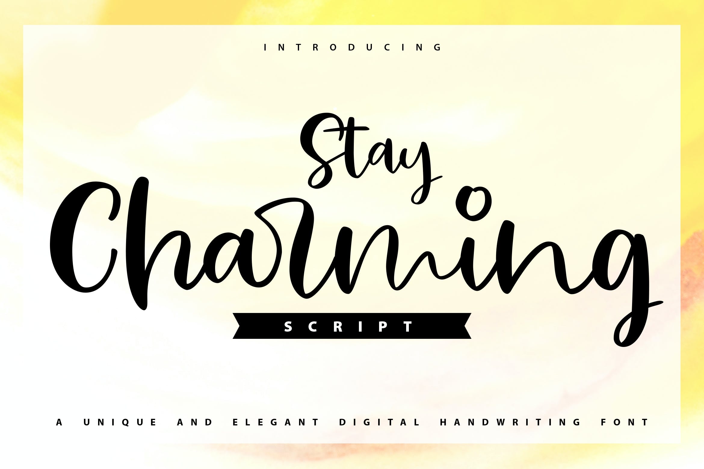 迷人书法风格笔迹字体 Stay Charming | Script Handwriting Font 设计素材 第1张-素材湾丨精选海外优质设计素材资源 迷人书法风格笔迹字体 Stay Charming | Script Handwriting Font 设计素材 sucaiwan.com