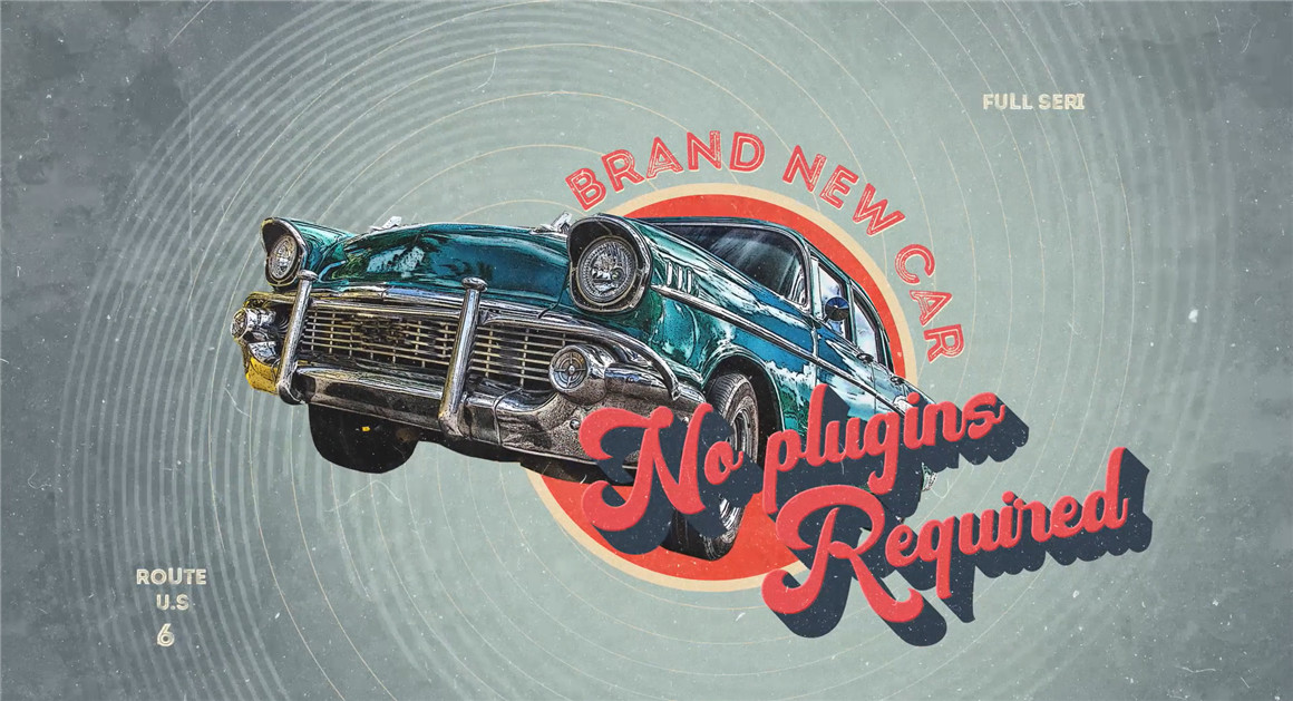 AE模板：独特复古拼贴艺术肮脏纹理胶带过渡场景动画 . sucaiwan.com