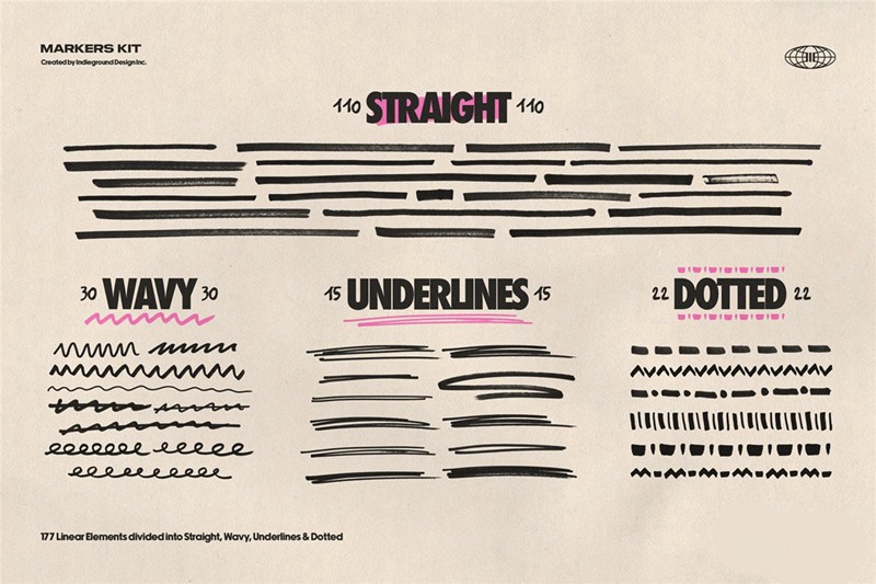 850个趣味灵感马克笔Y2K涂鸦笔触形状图形插画箭头标记PS笔刷纸张肌理设计套装 Markers Kit Indieground 笔刷资源 第10张-素材湾丨精选海外优质设计素材资源 850个趣味灵感马克笔Y2K涂鸦笔触形状图形插画箭头标记PS笔刷纸张肌理设计套装 Markers Kit Indieground 笔刷资源 sucaiwan.com