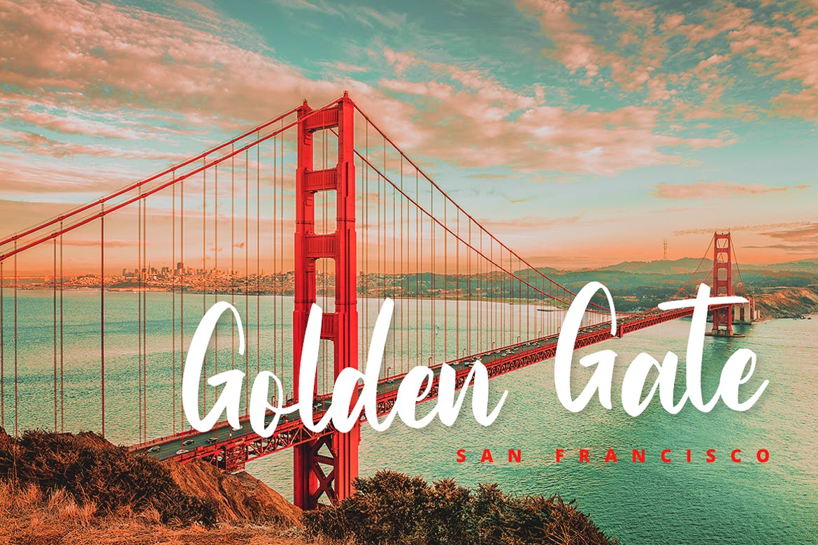 奢华潮流粗体连笔手写字体 Script Font 设计素材 sucaiwan.com