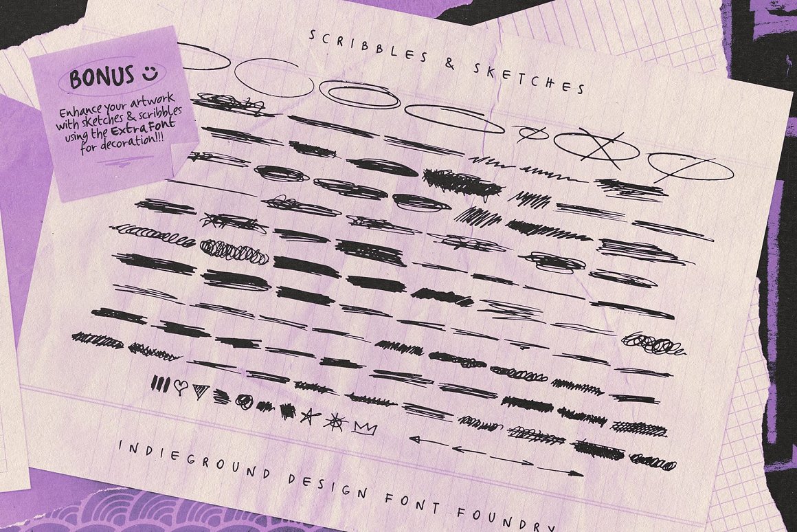 英文字体:4款复古涂鸦90年代街头手写海报标题logo排版字体 TEENAGE DREAMS FONT 设计素材 第4张-素材湾丨精选海外优质设计素材资源 英文字体:4款复古涂鸦90年代街头手写海报标题logo排版字体 TEENAGE DREAMS FONT 设计素材 sucaiwan.com