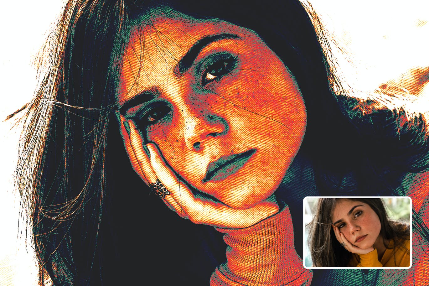 波普艺术效果照片处理PS动作 Pop Art Special Photoshop Action 插件预设 sucaiwan.com