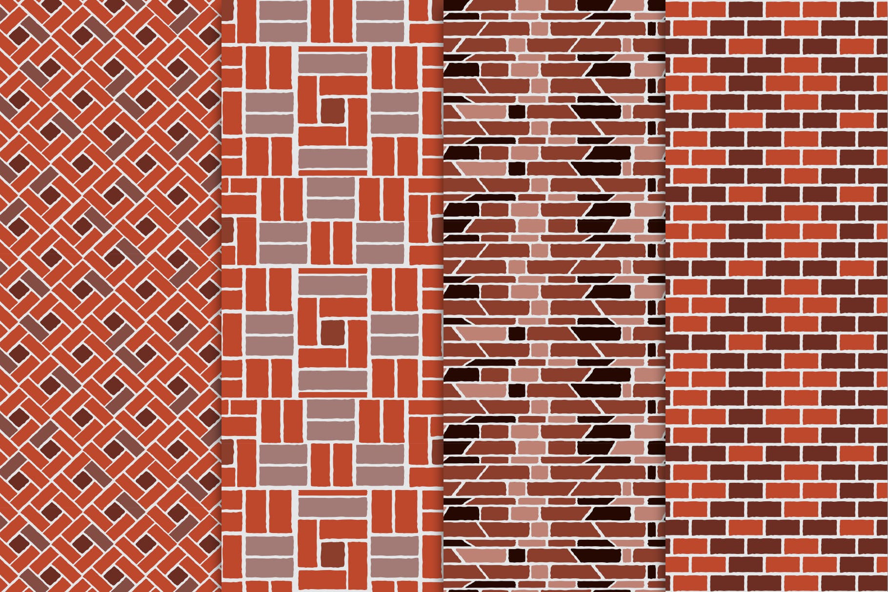 墙砖无缝图案背景 Brick Seamless Pattern 图片素材 sucaiwan.com