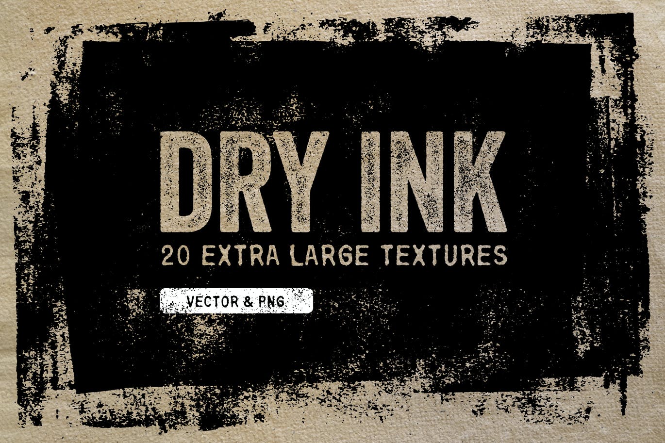 干墨纹理 – 矢量EPS和PNG素材 Dry Ink Textures – Vector & PNG 图片素材 sucaiwan.com