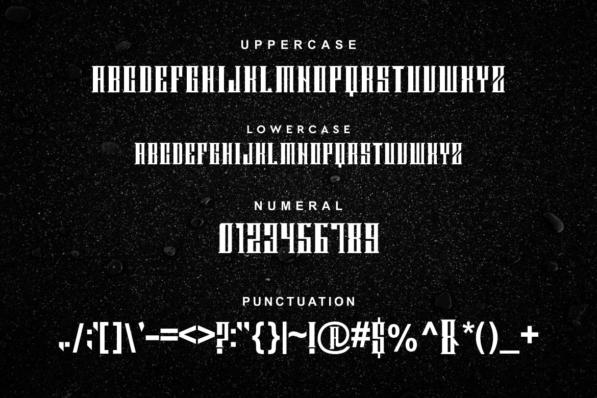 柱子风格粗体显示字体素材 Residenis Font 设计素材 sucaiwan.com