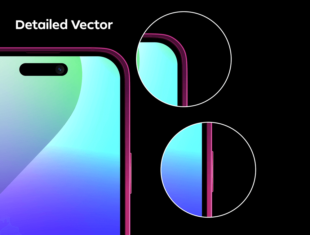 iPhone 14 Pro矢量手机样机 样机素材 sucaiwan.com