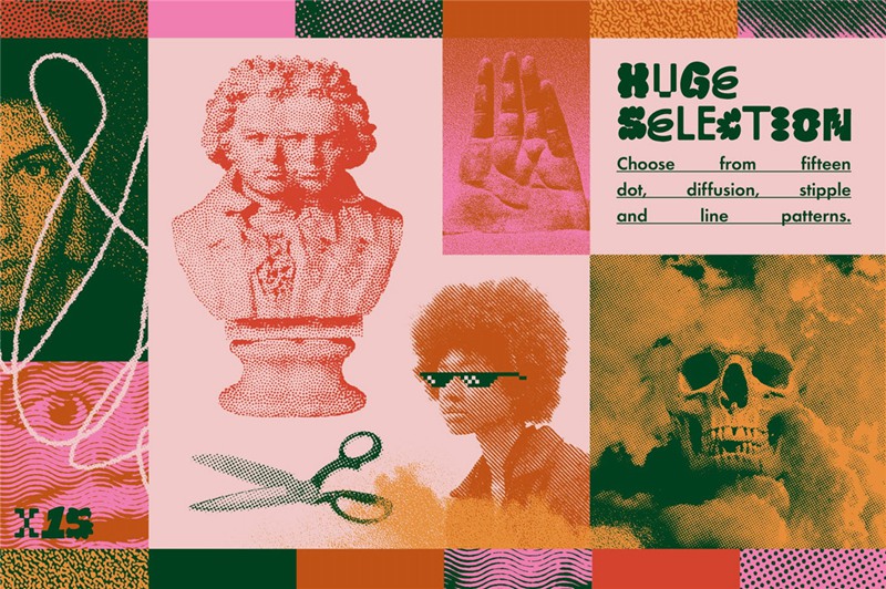 半调潮流时尚复古流行半色调图像特效样机素材国外PSD设计模板 Halftone Zine Machine PSD Action . 第2张-素材湾丨精选海外优质设计素材资源 半调潮流时尚复古流行半色调图像特效样机素材国外PSD设计模板 Halftone Zine Machine PSD Action . sucaiwan.com