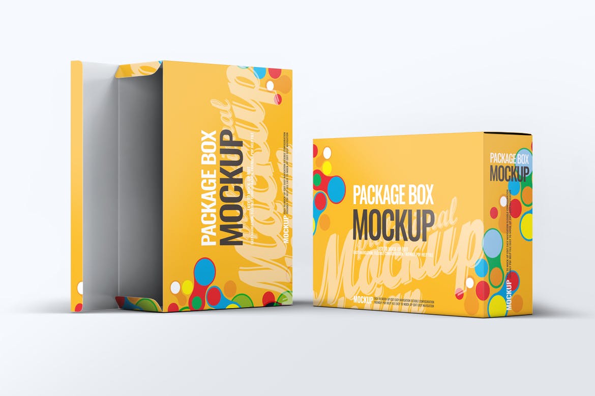 产品包装纸盒样机图psd模板 Package Boxes Mock-Up 样机素材 sucaiwan.com